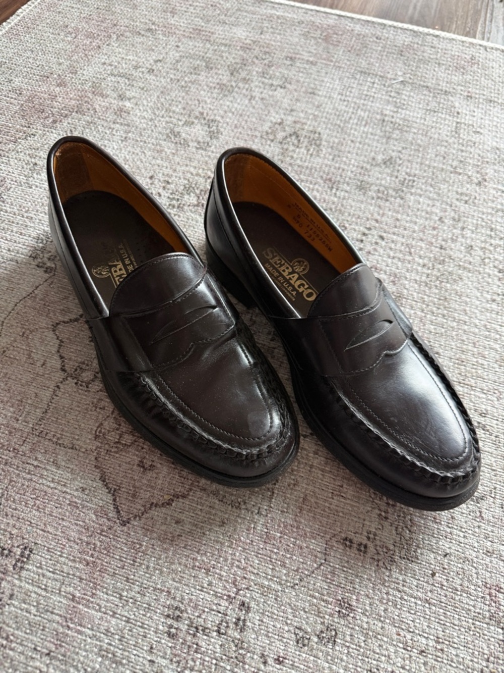 Sebago Brown Leather Penny Loafers